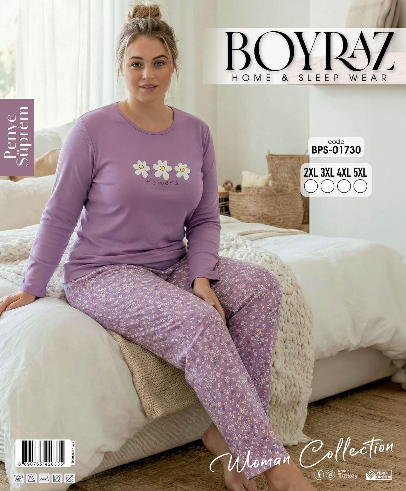 BOYRAZ 01730 SÜPREM PENYE BATTAL PİJAMA TAKIM