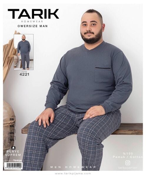 TARIK 4221 ERKEK PENYE BATTAL PİJAMA TAKIMI