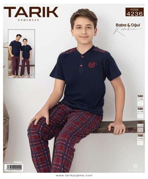 TARIK 4236 ERKEK 11-16 YAŞ PENYE K.KOL PİJAMA TKM