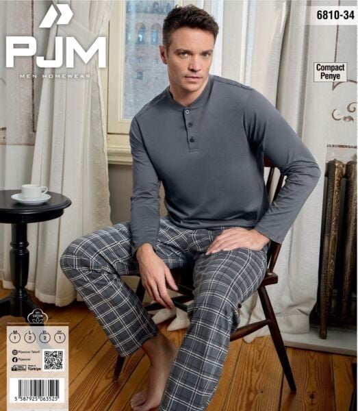 PJM 6810-34 ERKEK PENYE PATLI PİJAMA TAKIM