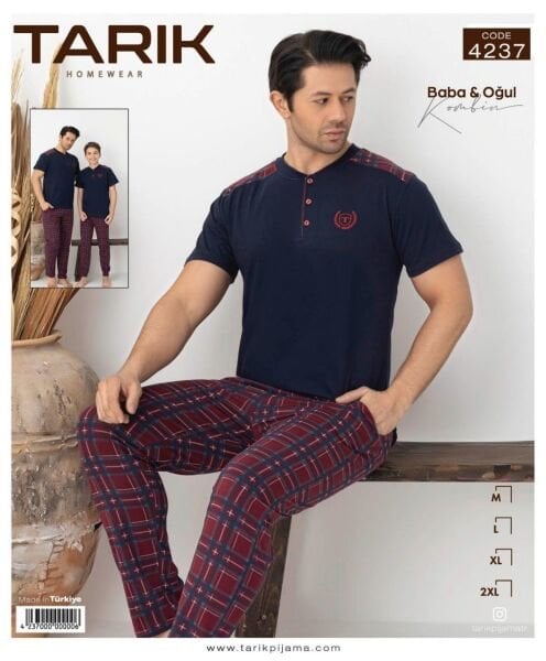 TARIK 4237 ERKEK PENYE KISA KOL PİJAMA TAKIMI