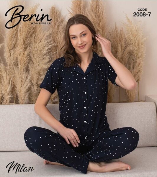 BERİN 2008-7 MİLAN ÖNDEN DÜĞMELİ PİJAMA TAKIM