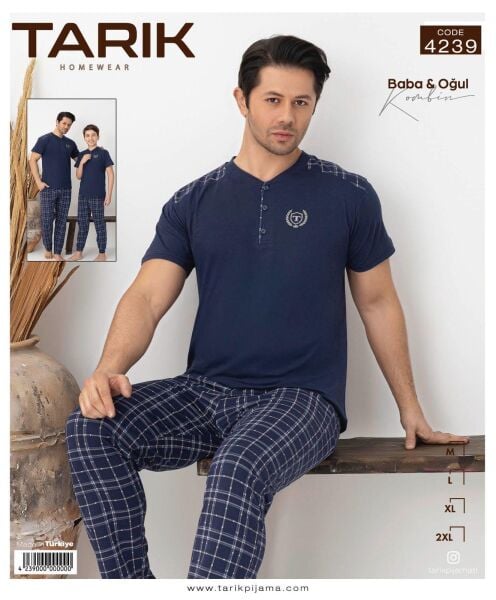 TARIK 4239 ERKEK PENYE KISA KOL PİJAMA TAKIMI