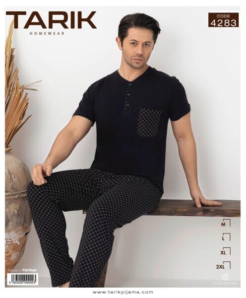 TARIK 4283 ERKEK PENYE KISA KOL PİJAMA TAKIMI