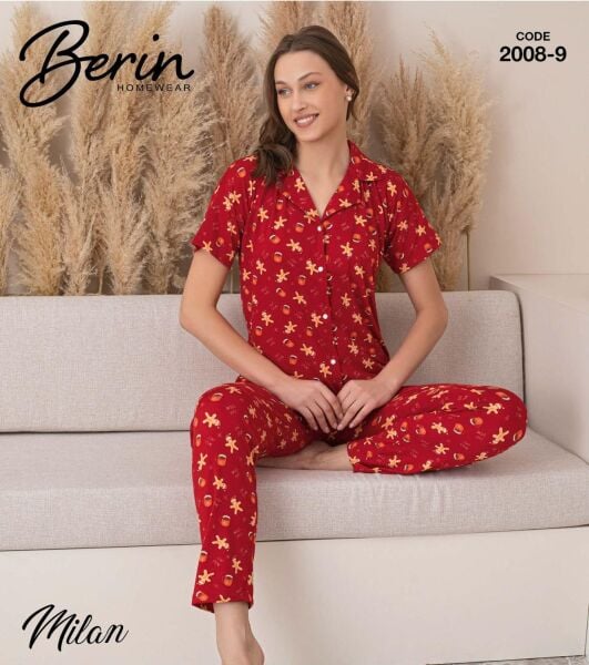 BERİN 2008-9 MİLAN ÖNDEN DÜĞMELİ PİJAMA TAKIM