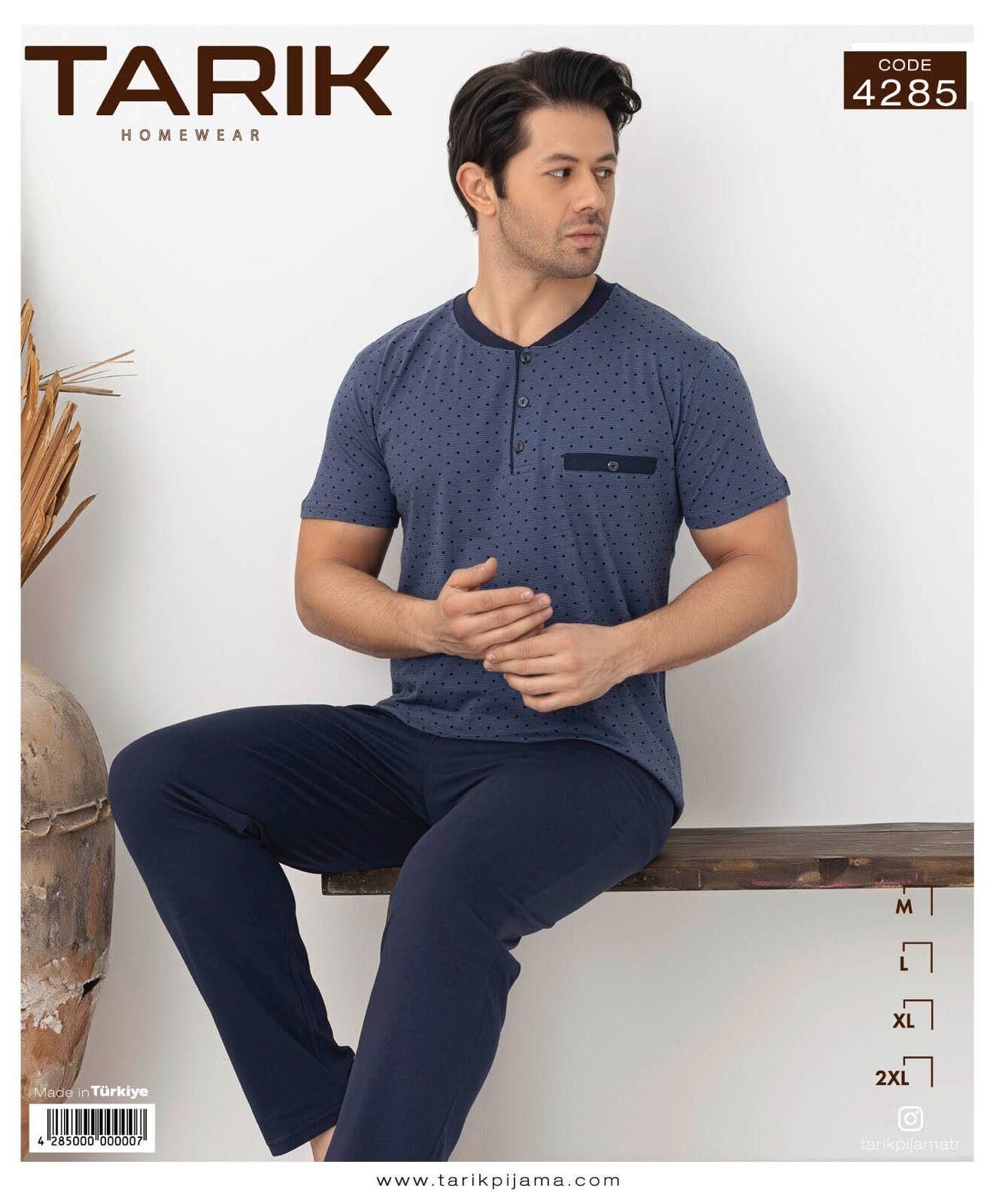 TARIK 4285 ERKEK PENYE KISA KOL PİJAMA TAKIMI