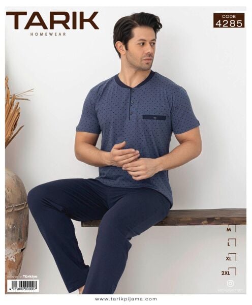 TARIK 4285 ERKEK PENYE KISA KOL PİJAMA TAKIMI