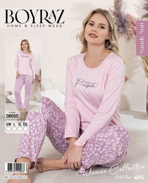 BOYRAZ 08050 BAYAN SENDY SOFT  PİJAMA TAKIMI
