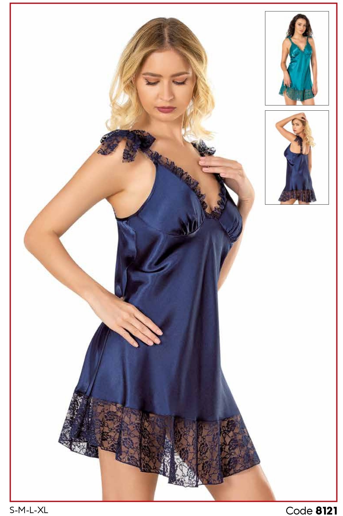PRİMODA 8121 SATEN KISA GECELİK