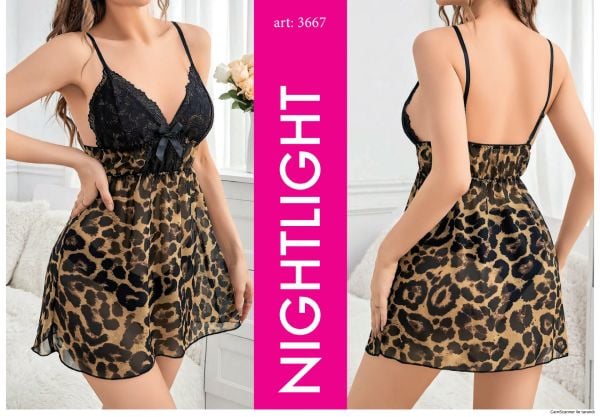 NIGHTLIGHT 3667 SATEN GECELİK LEOPAR