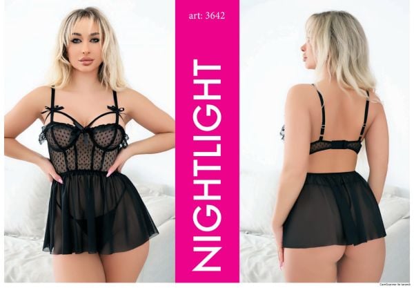 NIGHTLIGHT 3642 FANTAZİ GECELİK SİYAH