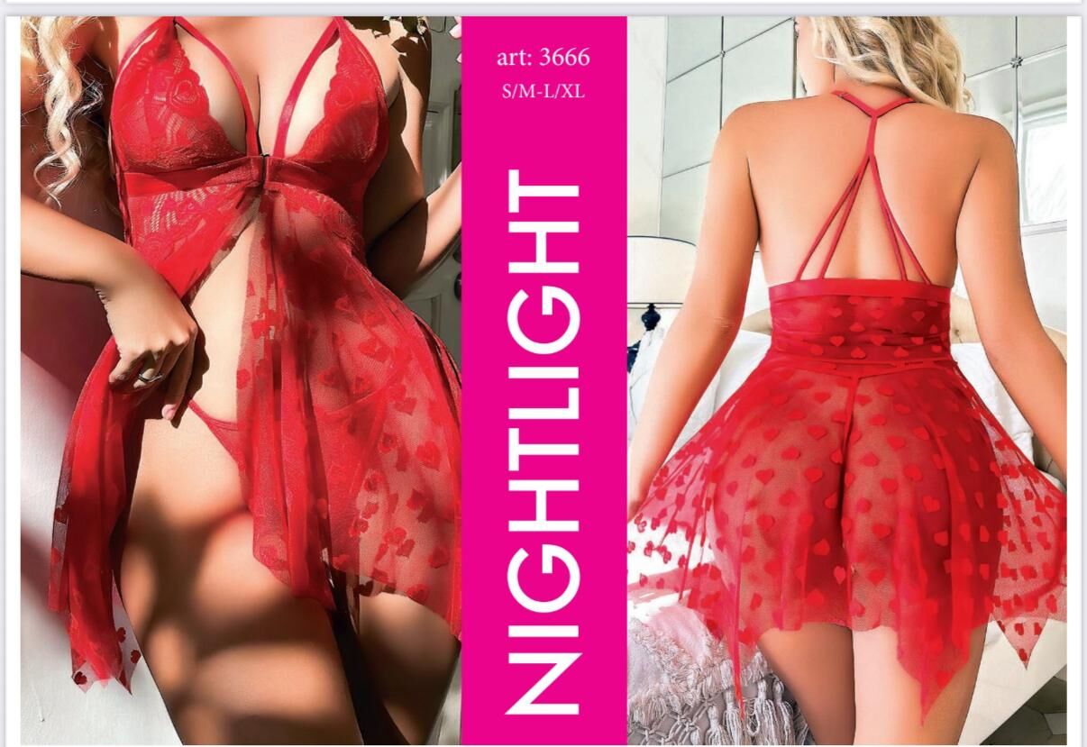 NIGHTLIGHT 3666 FANTAZİ GECELİK KIRMIZI