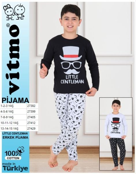 VİTMO 27382 LITTLE CENTLEMAN ERKEK PİJAMA 1-2-3 Y