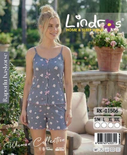 LİNDROS 01506 KAŞKORSE İP ASKILI ŞORTLU TAKIM