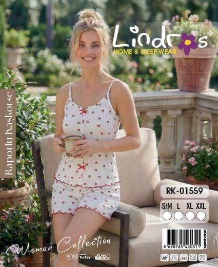 LİNDROS 01559 KAŞKORSE İP ASKILI ŞORTLU TAKIM