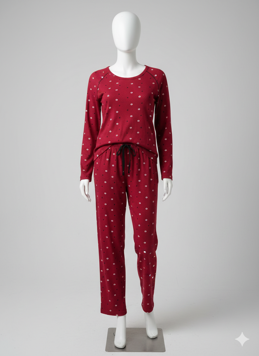 LANA 113-22 BAYAN WAFFLE PİJAMA TAKIM