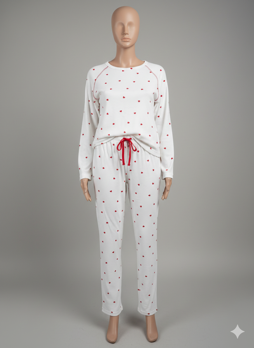 LANA 113-13 BAYAN WAFFLE PİJAMA TAKIM