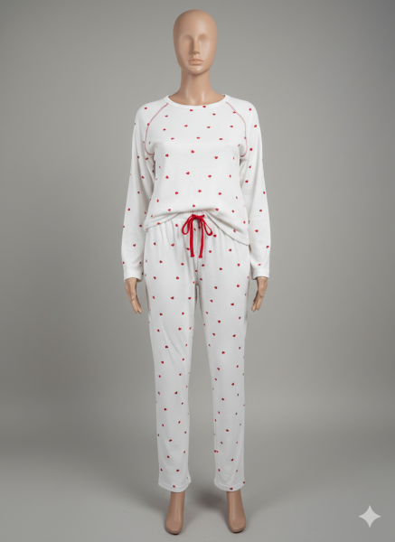 LANA 113-13 BAYAN WAFFLE PİJAMA TAKIM