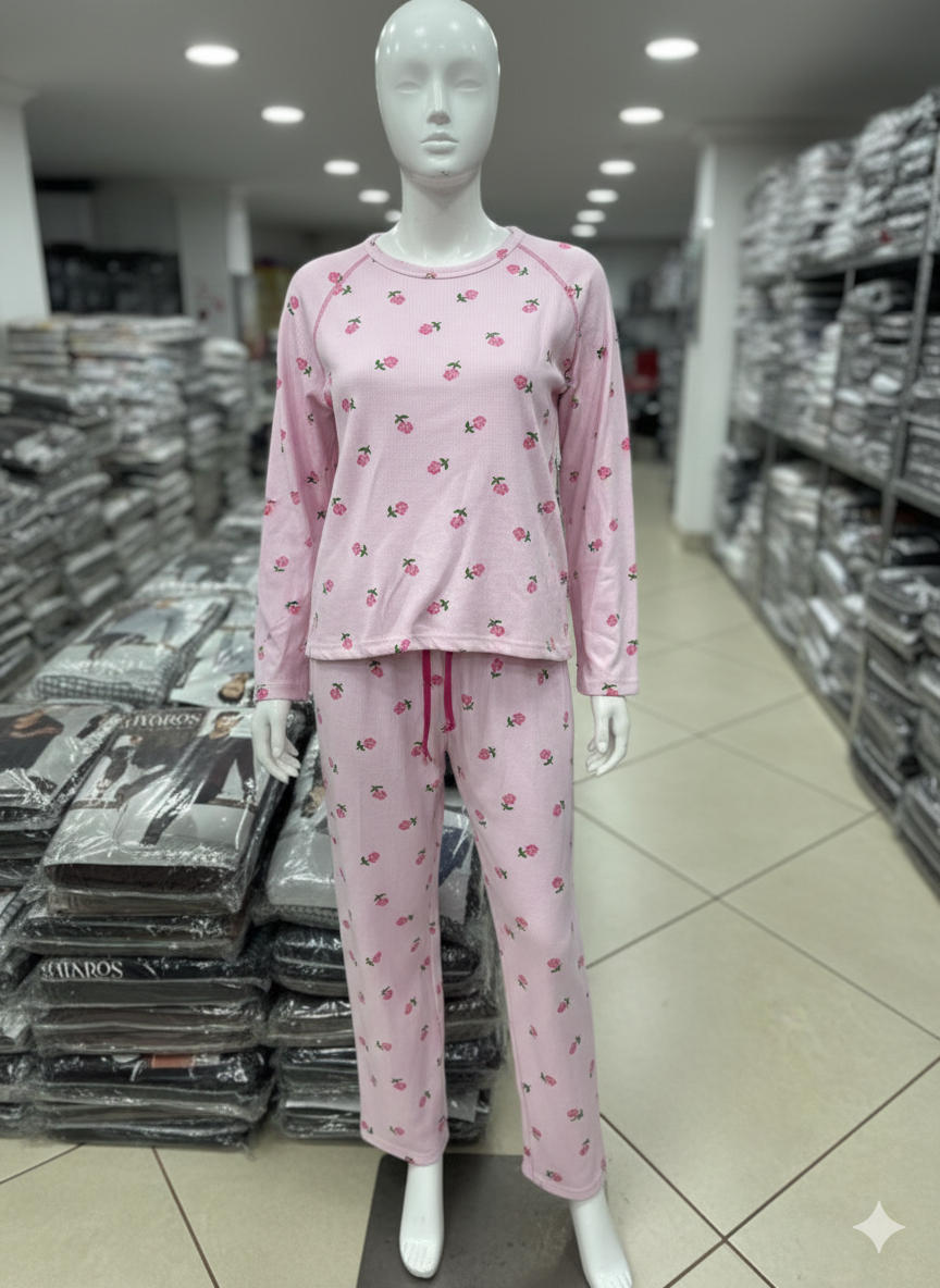 LANA 113-10 BAYAN WAFFLE PİJAMA TAKIM