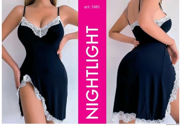 NIGHTLIGHT 3481 FANTAZİ ELBİSE SİYAH