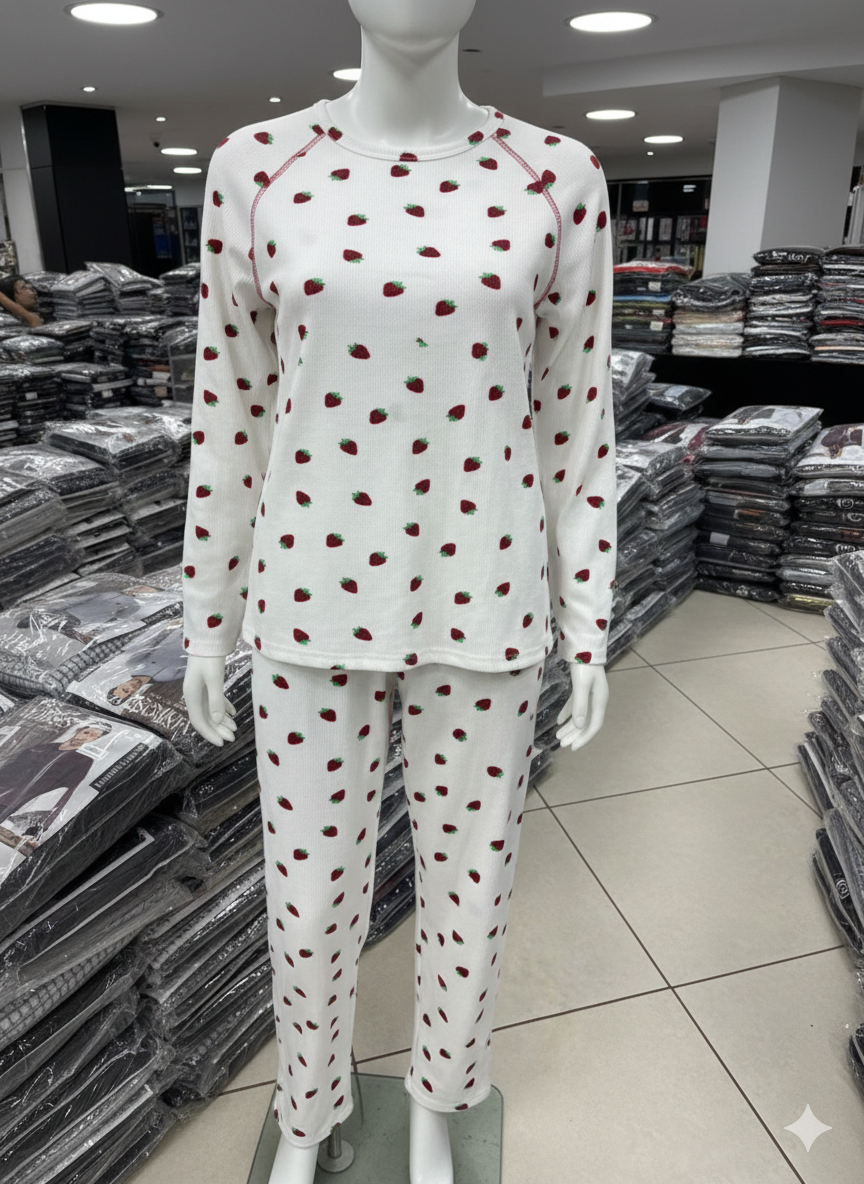 LANA 113-12 BAYAN WAFFLE PİJAMA TAKIM