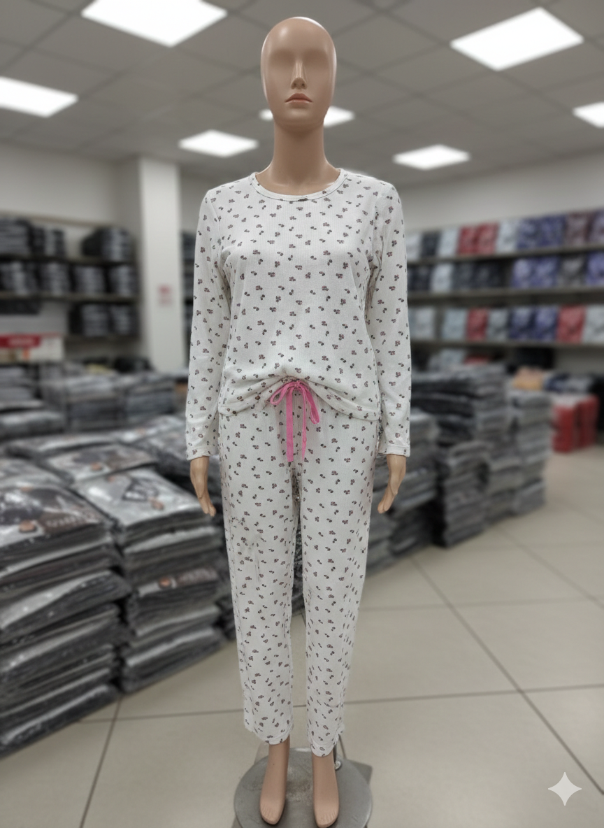 LANA 113-15 BAYAN WAFFLE PİJAMA TAKIM