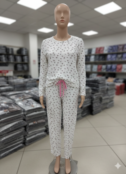 LANA 113-15 BAYAN WAFFLE PİJAMA TAKIM