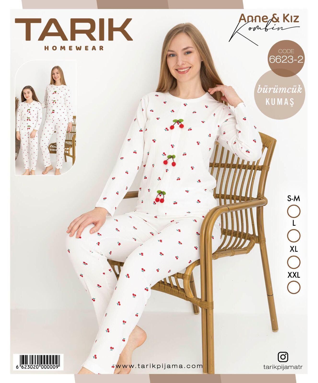 TARIK 6623-2 BAYAN BÜRÜMCÜK PİJAMA TAKIMI