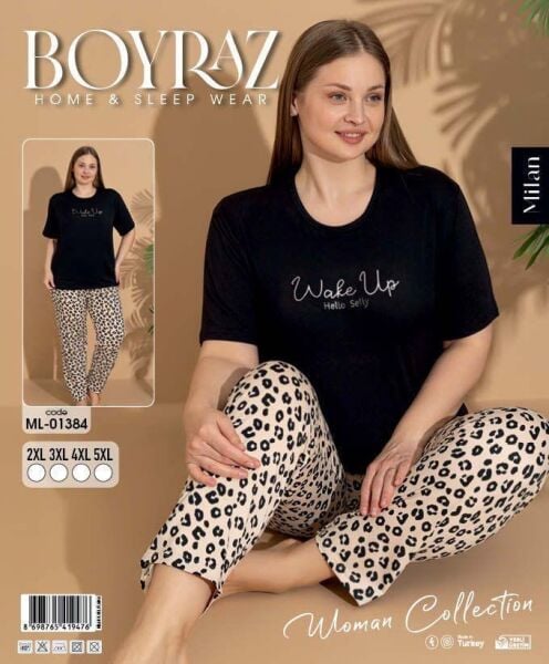 BOYRAZ 01384 MİLAN BATTAL K.KOL PİJAMA TAKIM