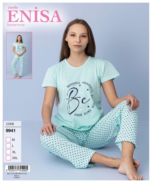 ENİSA 9941 BAYAN SÜPREM KISA KOL PİJAMA TAKIM