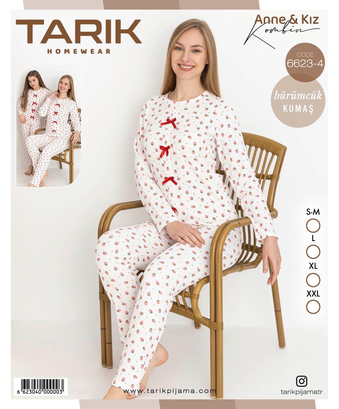 TARIK 6623-4 BAYAN BÜRÜMCÜK PİJAMA TAKIMI