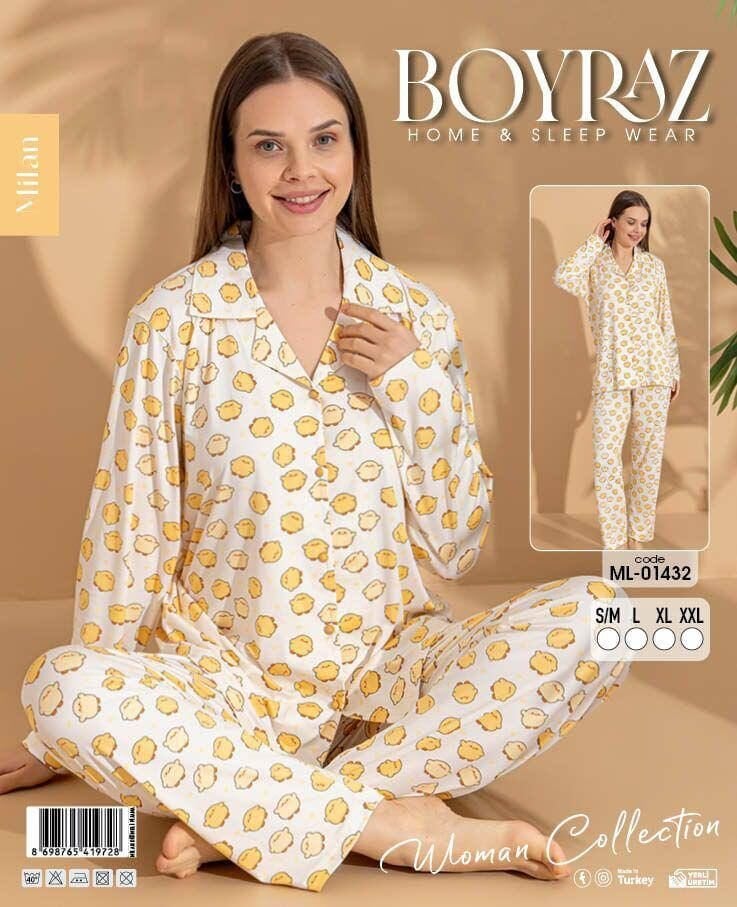BOYRAZ 01432 MİLAN GÖMLEK PİJAMA TAKIM