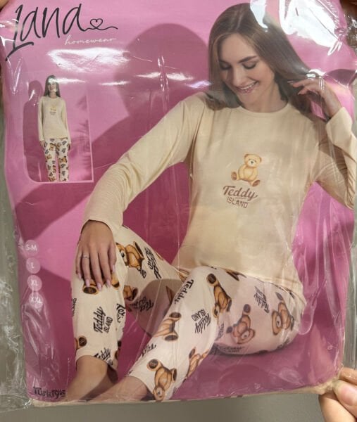 LANA 664-33 MİLAN SOFT BİS.YAKA PİJAMA TAKIMI