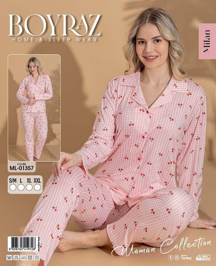 BOYRAZ 01357 MİLAN GÖMLEK PİJAMA TAKIM