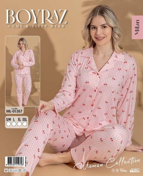 BOYRAZ 01357 MİLAN GÖMLEK PİJAMA TAKIM