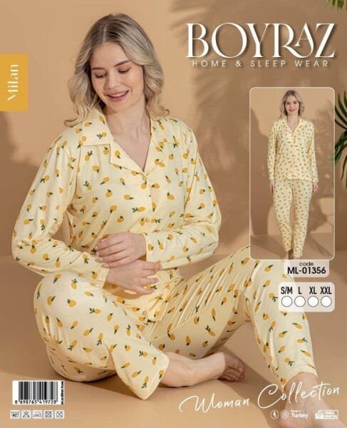 BOYRAZ 01356 MİLAN GÖMLEK PİJAMA TAKIM