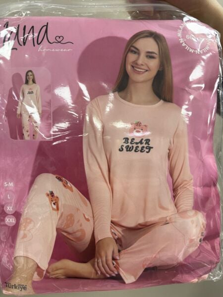 LANA 664-35 MİLAN SOFT BİS.YAKA PİJAMA TAKIMI