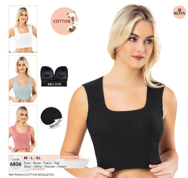 KOTA 6806 BAYAN KARE YAKA PENYE KAŞ.PEDLİ KROP