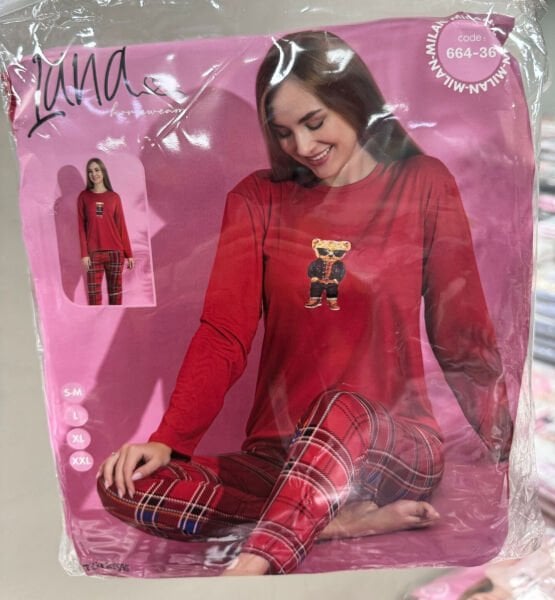 LANA 664-36 MİLAN SOFT BİS.YAKA PİJAMA TAKIMI