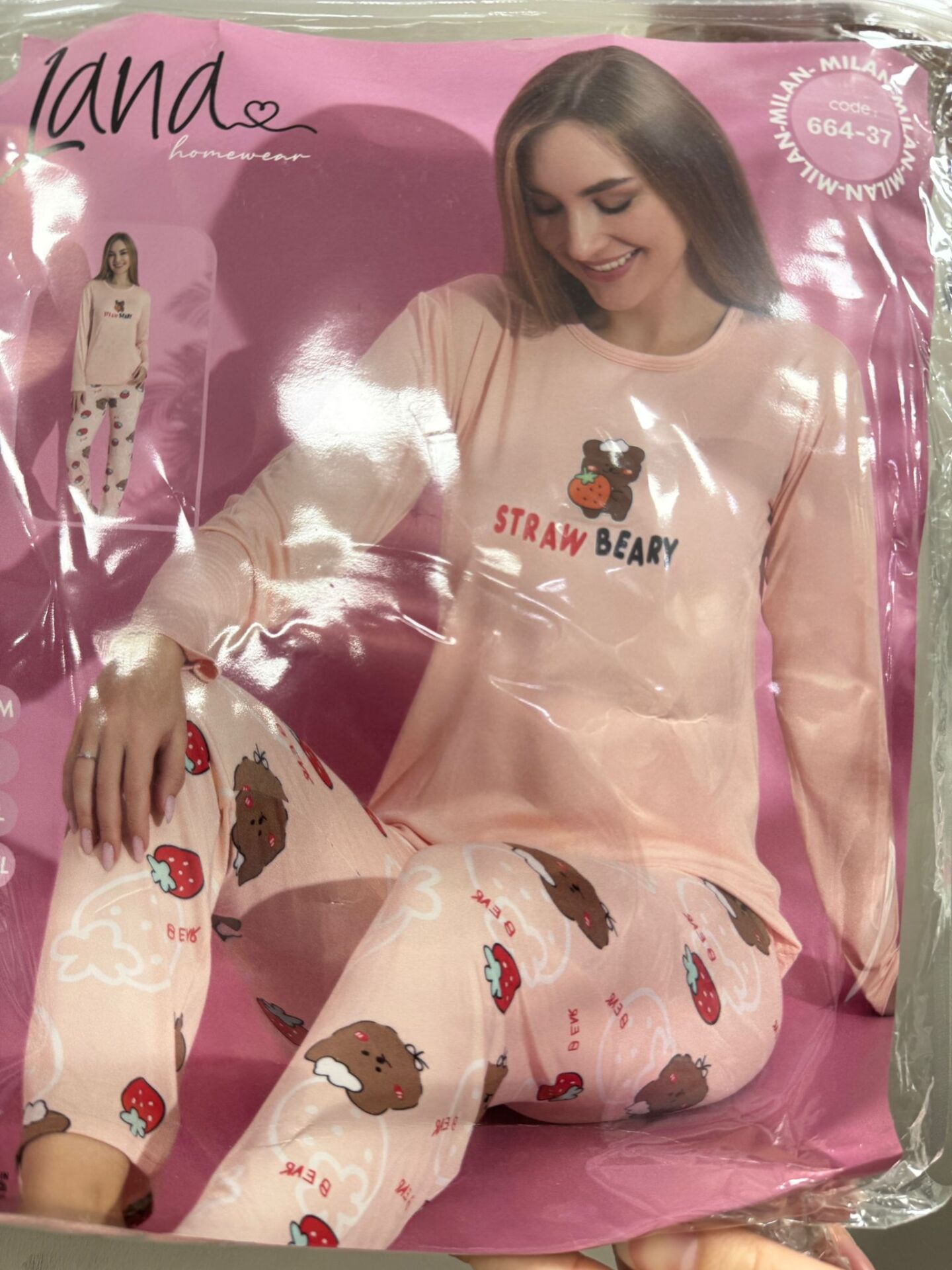 LANA 664-37 MİLAN SOFT BİS.YAKA PİJAMA TAKIMI