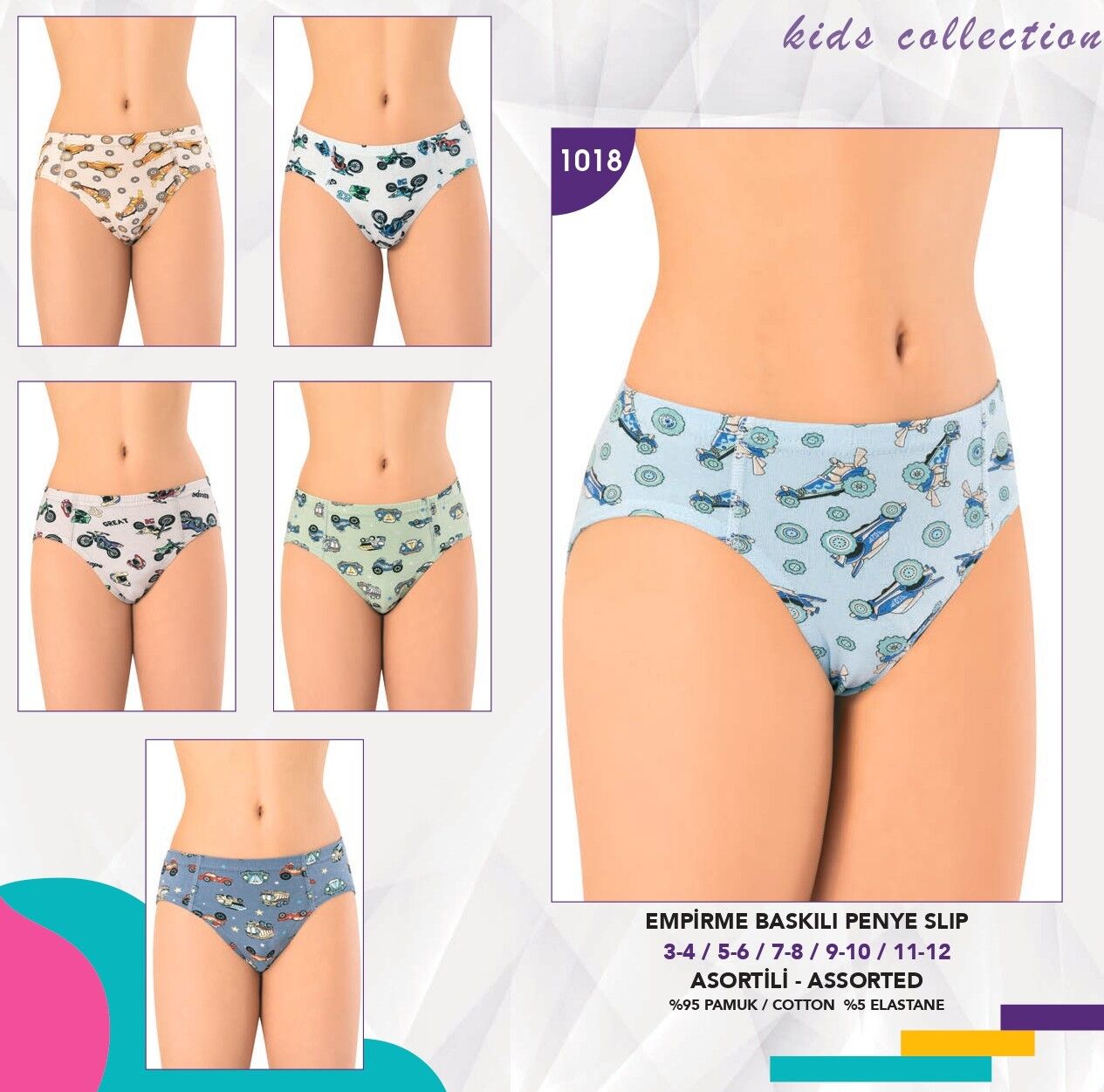 KOTA 1018 ERKEK ÇOCUK DESENLİ SLİP