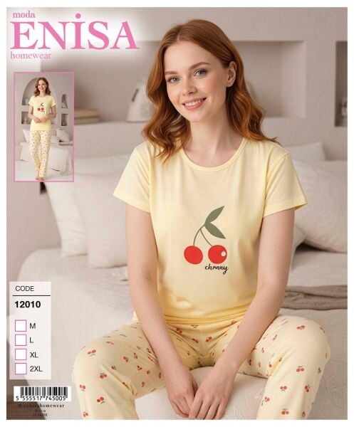 ENİSA 12010 BAYAN SÜPREM KISA KOL PİJAMA TAKIM