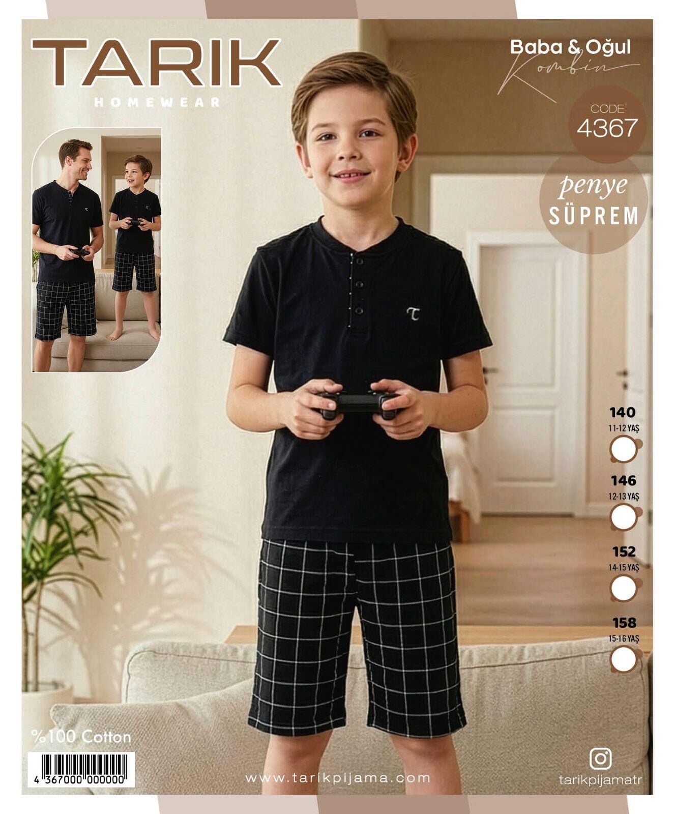 TARIK 4367 ERKEK 11-16 YAŞ PENYE ŞORTLU TAKIM