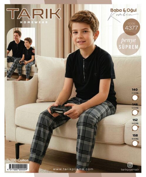 TARIK 4377 ERKEK 11-16 YAŞ PENYE K.KOL PİJAMA TKM