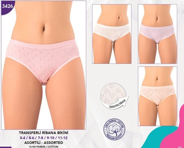 KOTA 3426 KIZ ÇOCUK TRANSFERLİ RİBANA BİKİNİ