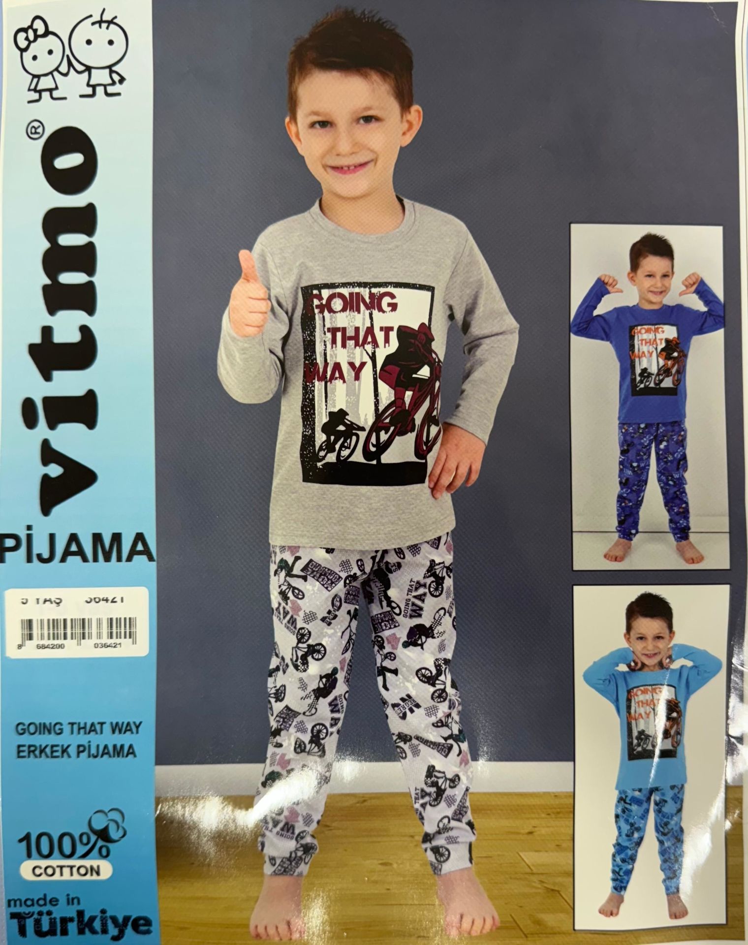 VİTMO 36421 GOING THAT WAY ERKEK PİJAMA 4-5-6 Y
