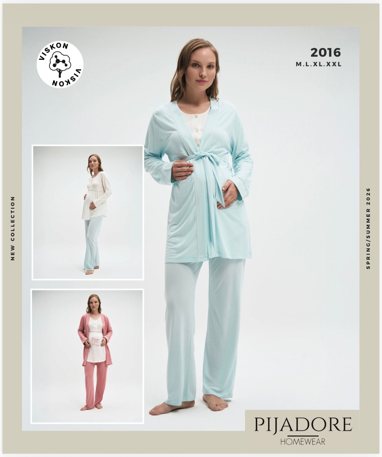 PİJADORE 2016 BAYAN LOHUSA 3 LÜ PİJAMA TAKIM