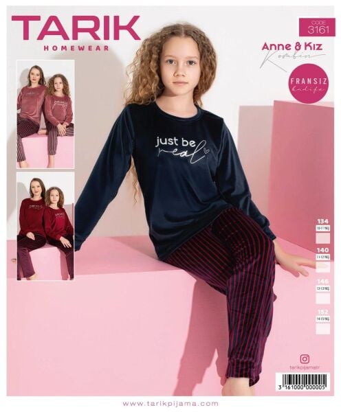TARIK 3161 KIZ 10-15 YŞ FRANSIZ KADİFE PİJAMA TKM