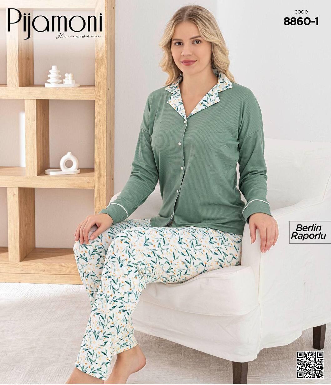PİJAMONİ 8860-1 BERLİN RAPORLU Ö.DÜĞ.PİJAMA TAKIM