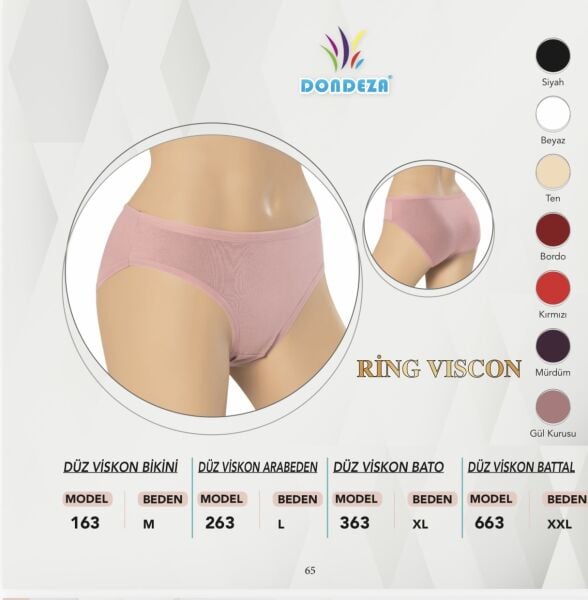 DONDEZA 163 BAYAN DÜZ VİSKON BİKİNİ ( M )
